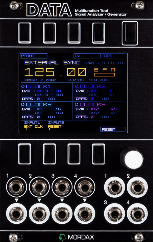 data in black