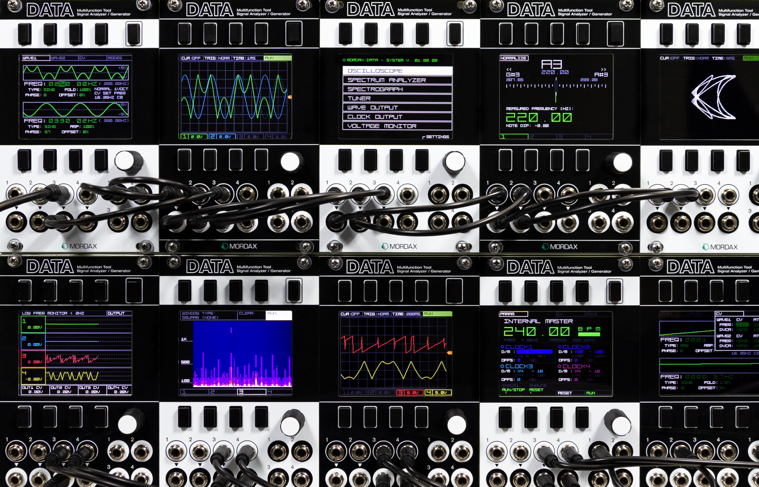 data in black
